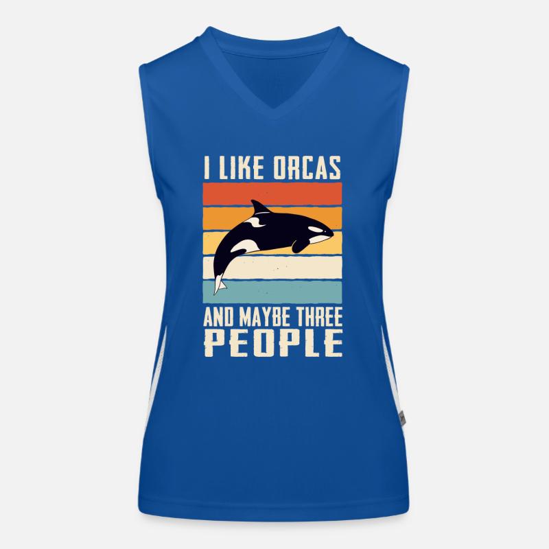Orca Killerwal Ozean Tier Wale Funktionelles Kontrast-Tank Top für Frauen