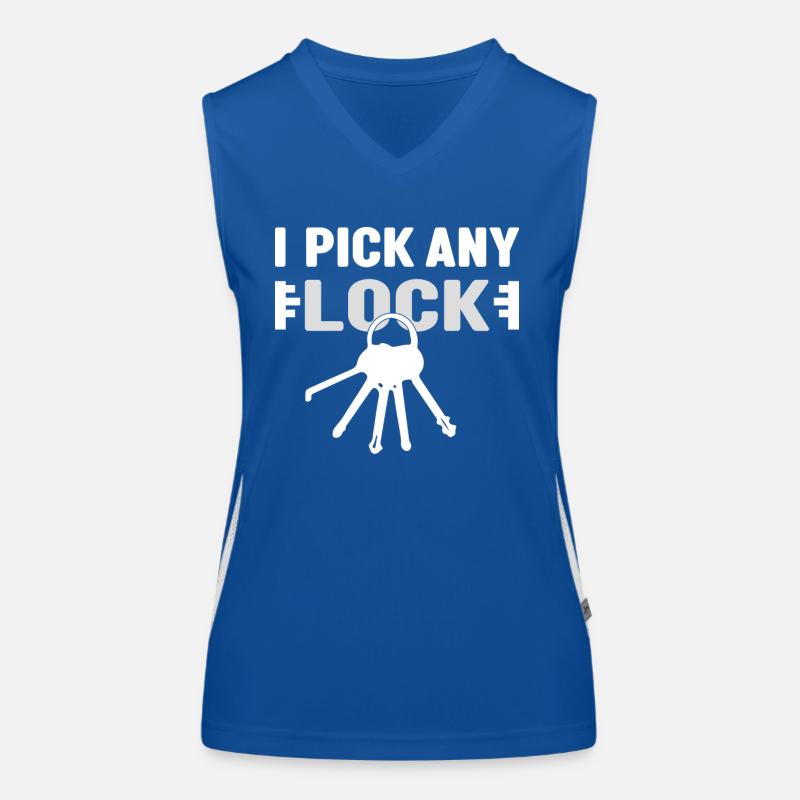 Security engineering locksmith Women's Functional Contrast Tank Top