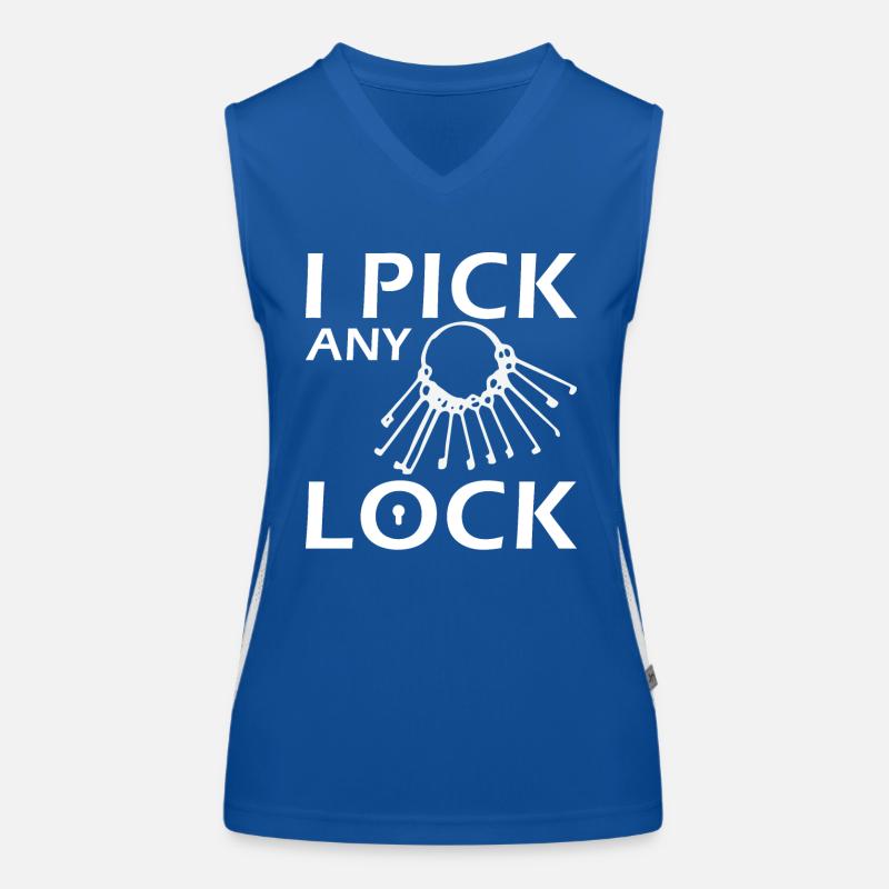 Security engineering locksmith Women's Functional Contrast Tank Top
