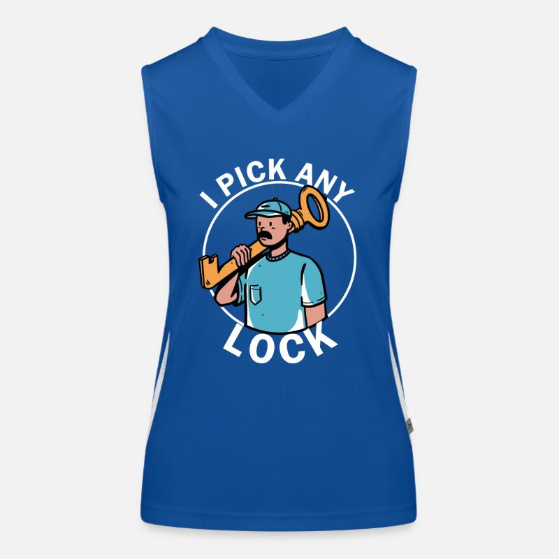 Locksmith security technology Women's Functional Contrast Tank Top