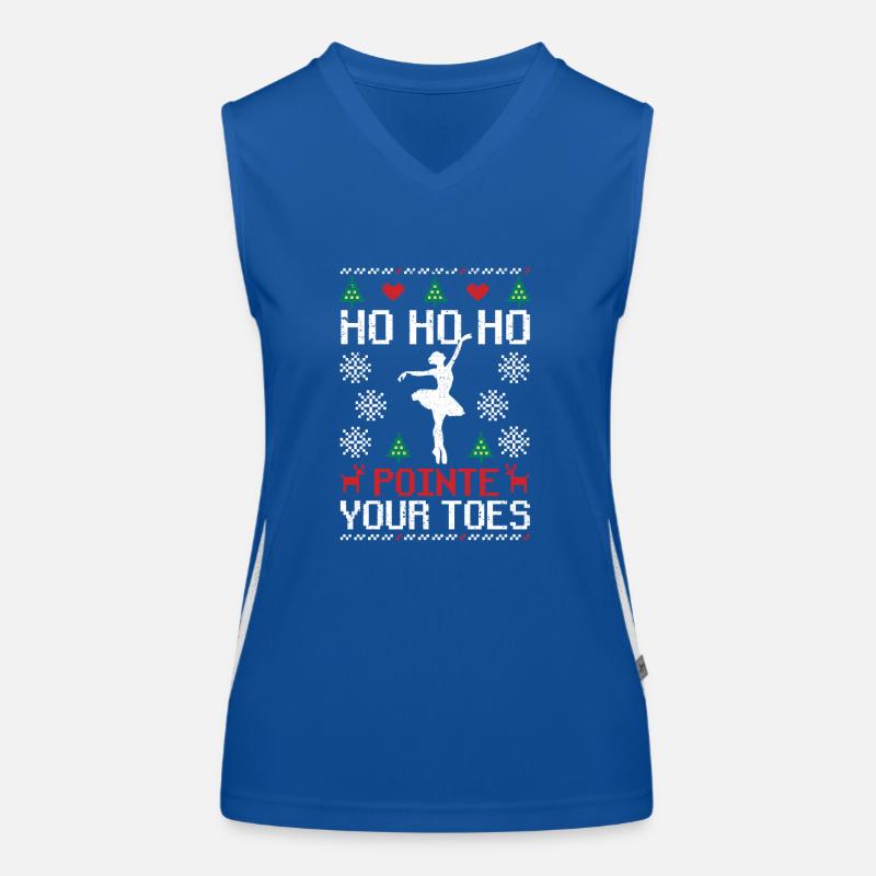 Ho Ho Ho Pointe Vos orteils Ballet de Noël Débardeur respirant contrasté Femme