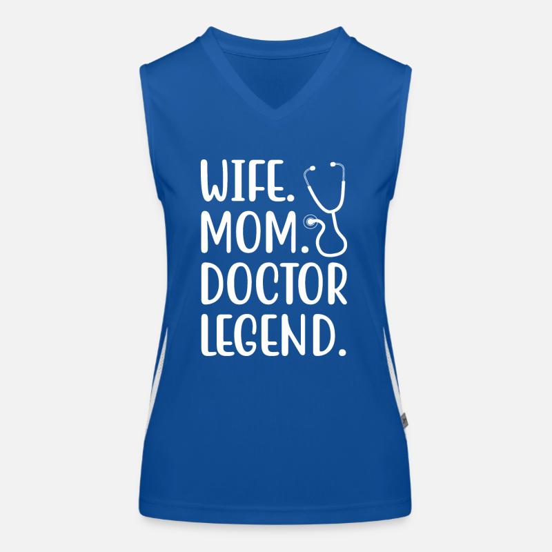 Ehefrau Mutter Doktor Promotion Akademiker Spaß Funktionelles Kontrast-Tank Top für Frauen