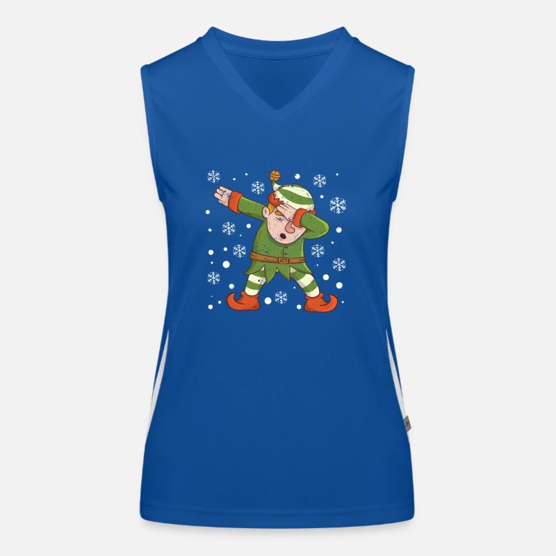 Weihnachten Dabbing Elf Squad Dab Dance Xmas Funktionelles Kontrast-Tank Top für Frauen