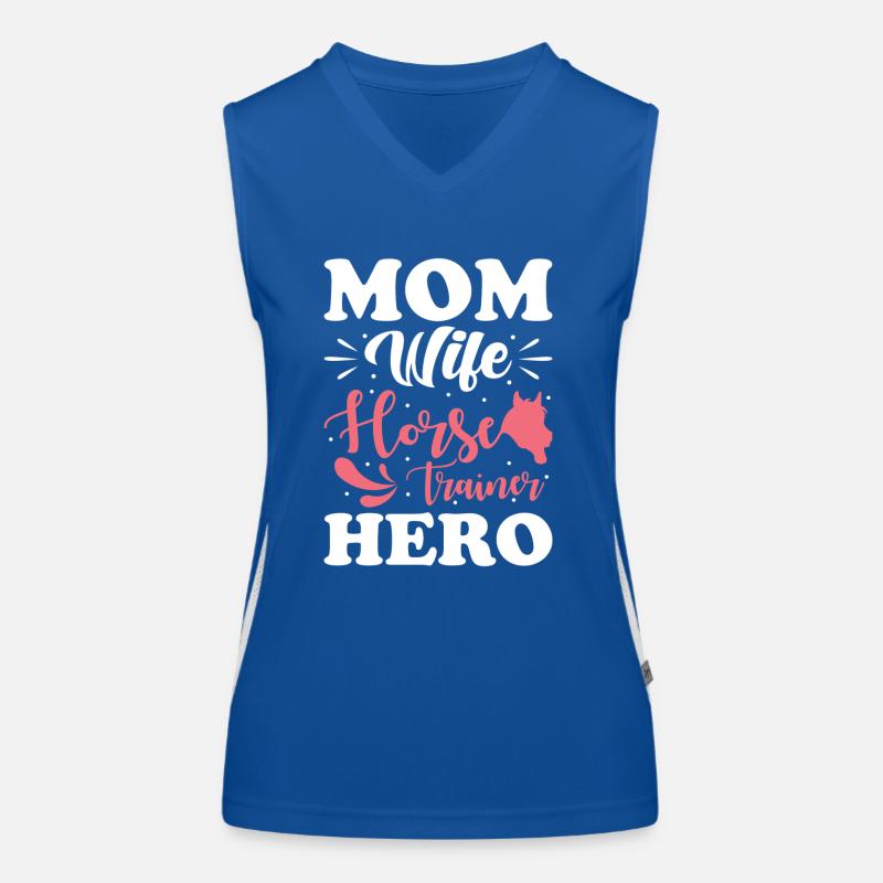 Pferdetrainerin Mama Ehefrau Heldin Funktionelles Kontrast-Tank Top für Frauen