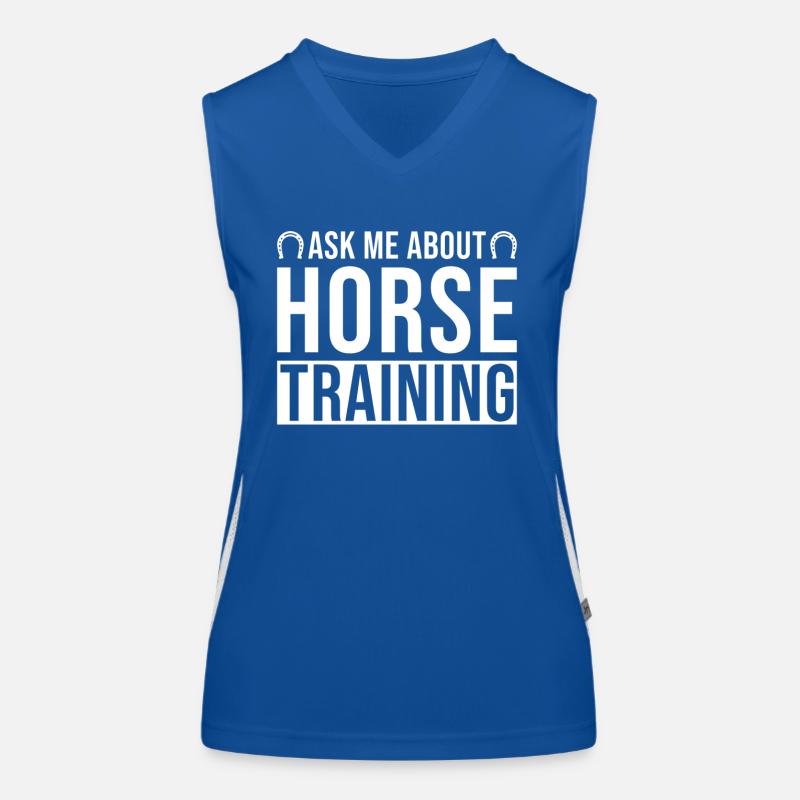 Pferdetraining Pferdetrainer Spruch Funktionelles Kontrast-Tank Top für Frauen