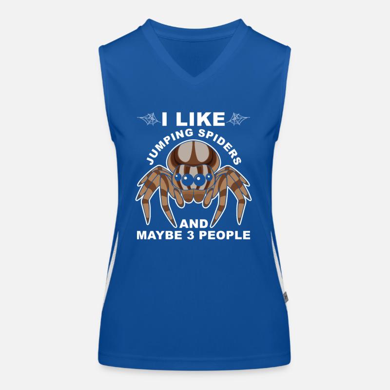 Springspinne Spruch Funktionelles Kontrast-Tank Top für Frauen