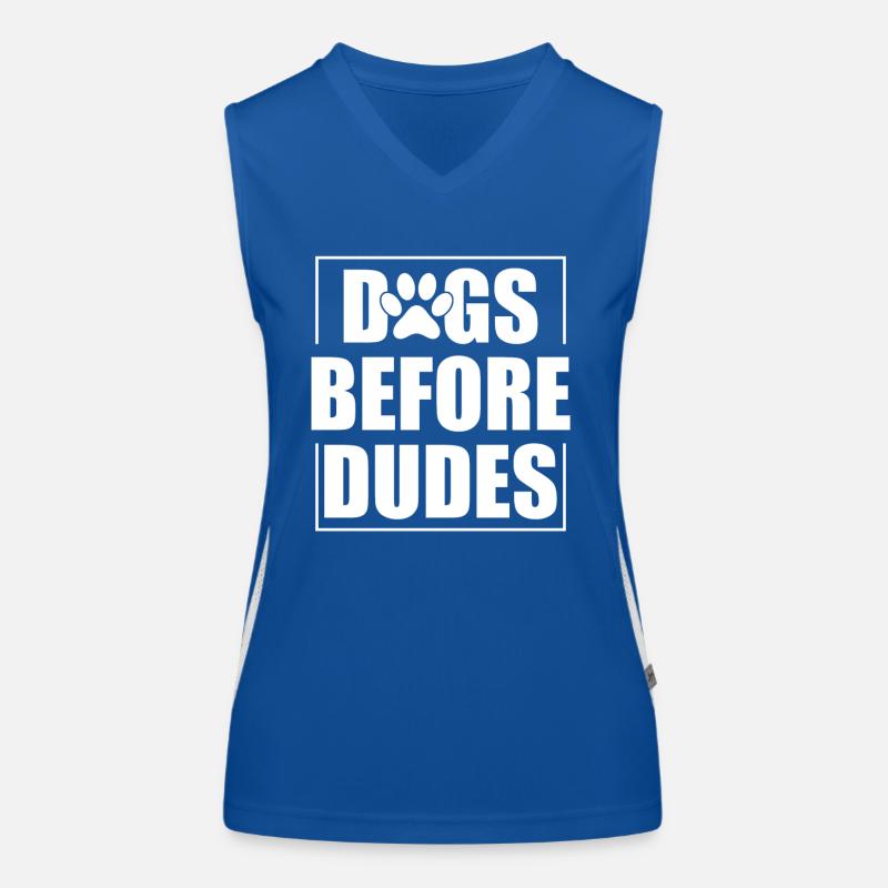 Chiens devant les gars Débardeur respirant contrasté Femme