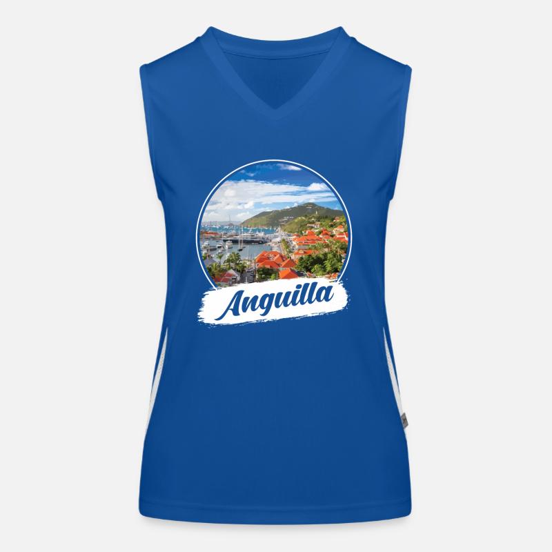 Anguilla Souvenir Women's Functional Contrast Tank Top