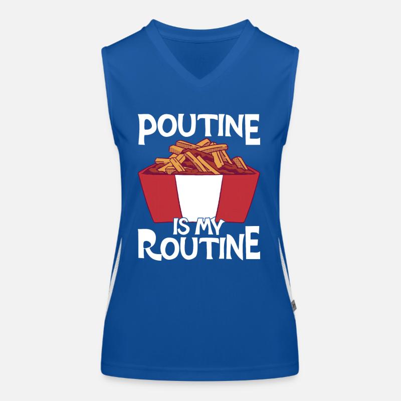 Poutine Canada Spécialité de restauration rapide Débardeur respirant contrasté Femme