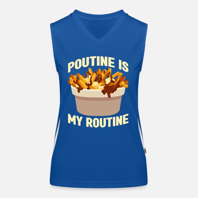 Poutine Canada Fast Food Specialty Women's Functional Contrast Tank Top