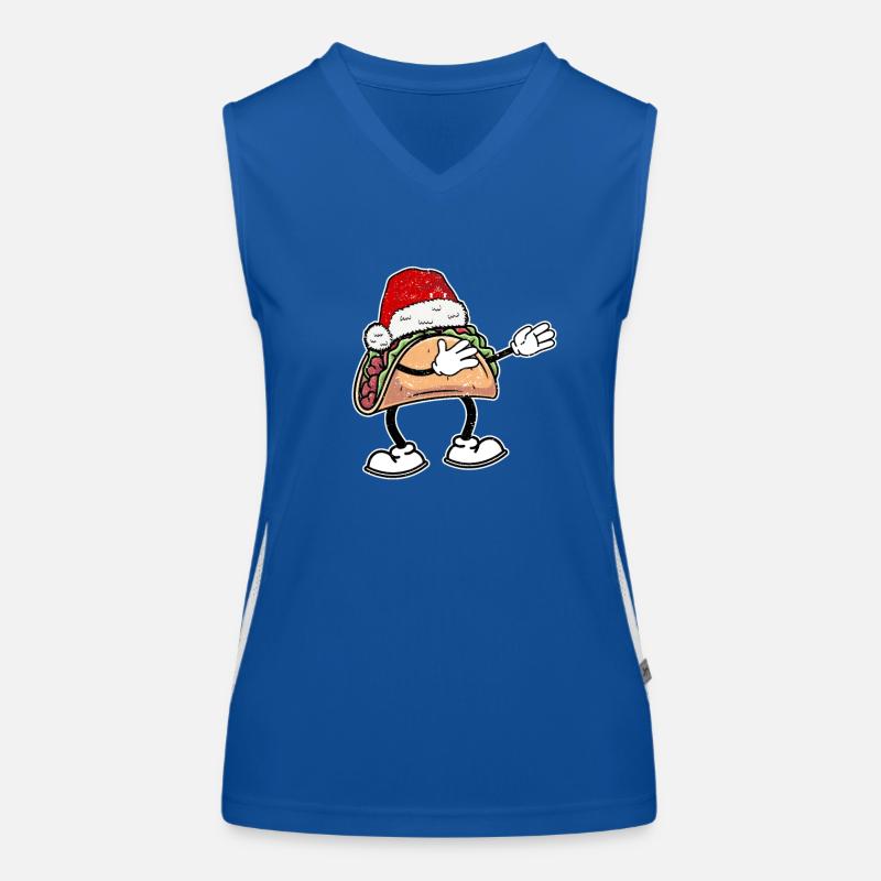 Dabbing Taco Père Noël Noël Dab Danse Débardeur respirant contrasté Femme