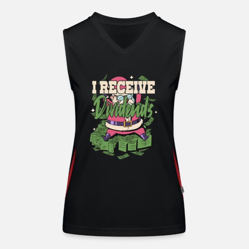 I Receive Dividends Funktionelles Kontrast-Tank Top für Frauen