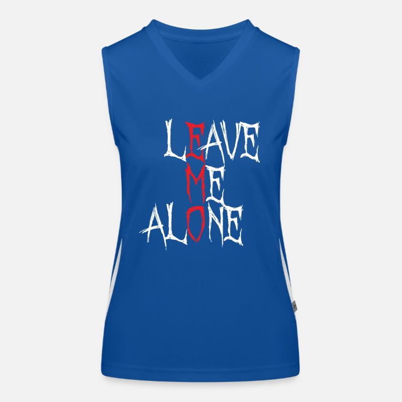Lass mich | in Ruhe Emo Kleidung | Emocore-| Emo Musik Funktionelles Kontrast-Tank Top für Frauen