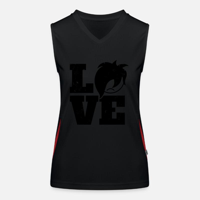 LOVE | Emo clothes | Emocore | Emo Musicemo kids g - Women's Functional Contrast Tank Top - black/red