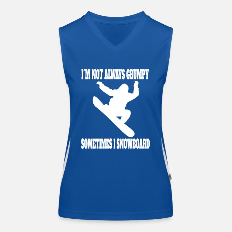 Snowboard Wintersport Snowboardfahrer Spruch Funktionelles Kontrast-Tank Top für Frauen
