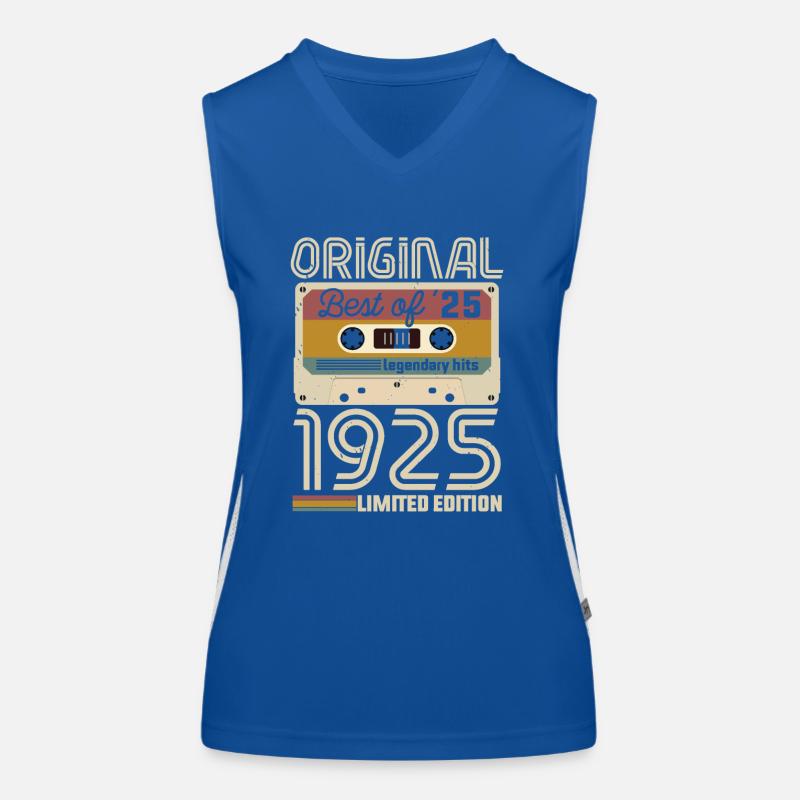 Vintage Geburtstag Original Geschenkidee 1925 Funktionelles Kontrast-Tank Top für Frauen