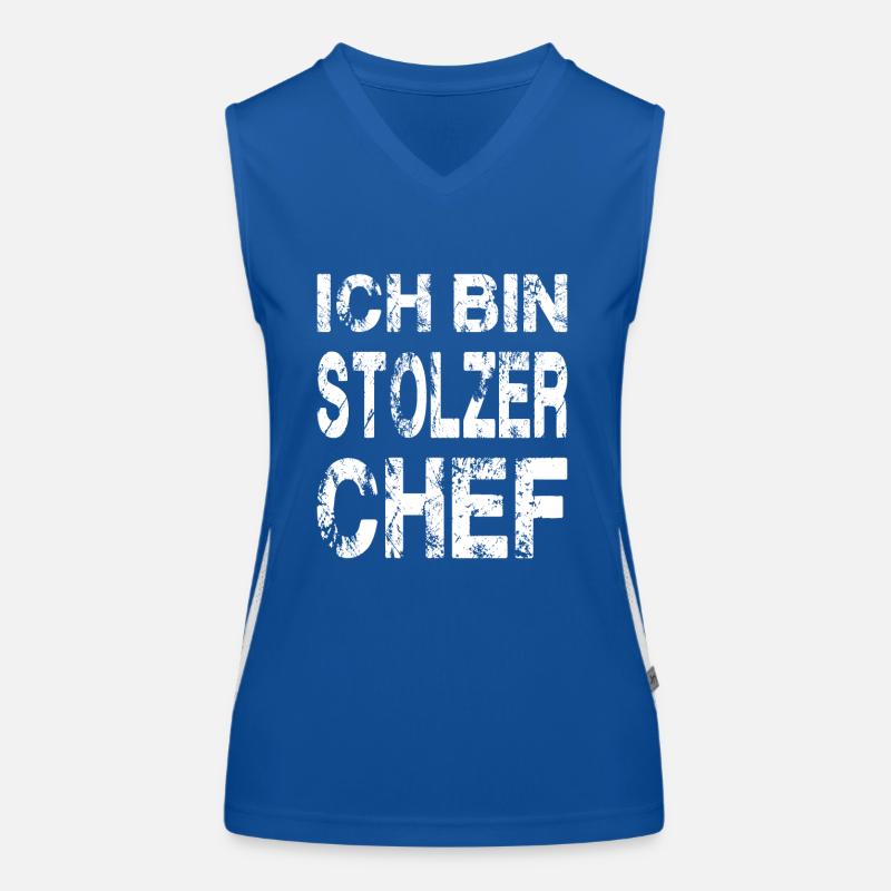Ich Bin Stolzer Chef Funktionelles Kontrast-Tank Top für Frauen