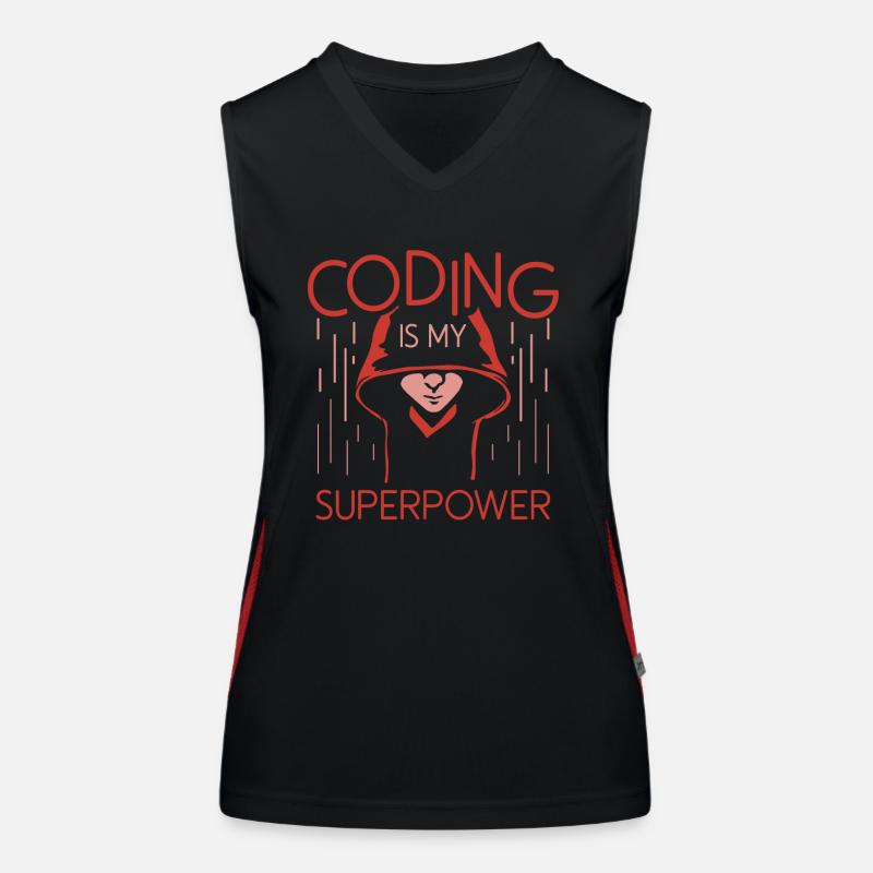 Coding Is My Superpower Programmer Coder Women's Functional Contrast Tank Top