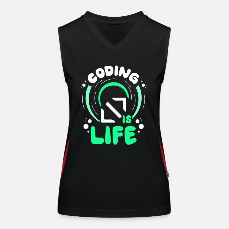 Coding Ist Leben Code Coder Programmierer Funktionelles Kontrast-Tank Top für Frauen