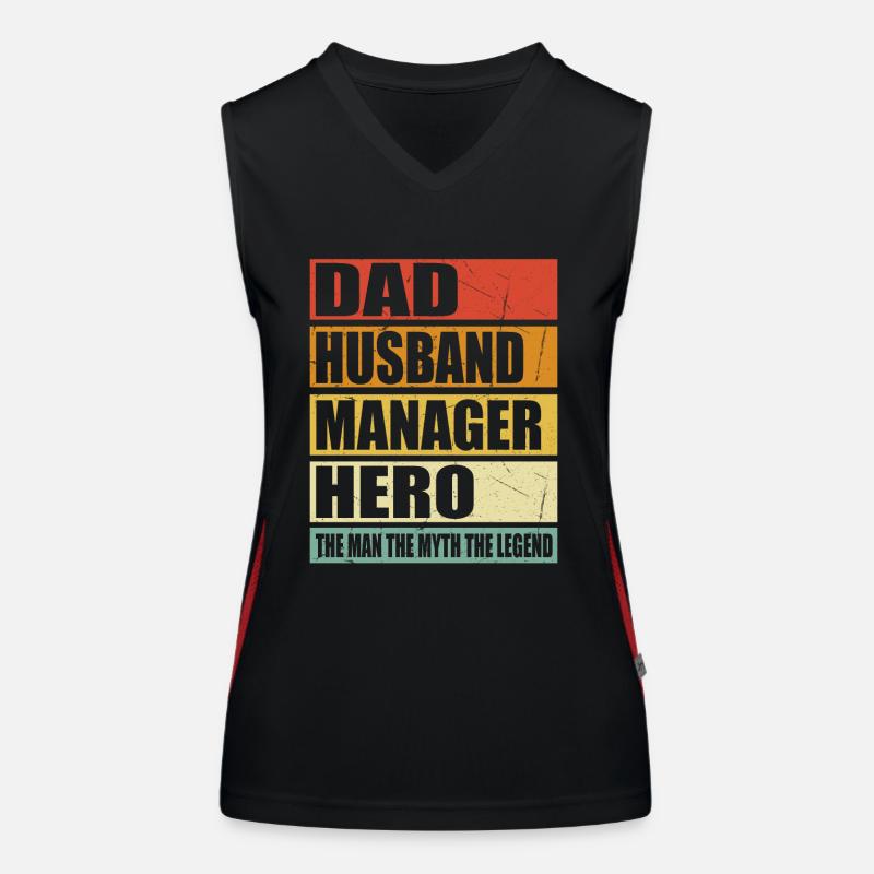 Vater Ehemann Manager Held Funktionelles Kontrast-Tank Top für Frauen