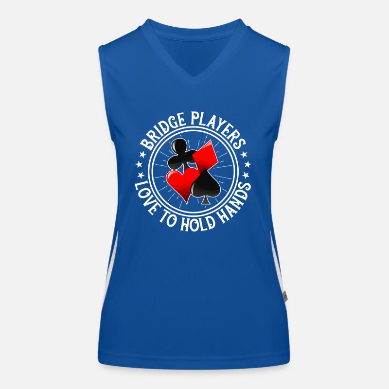 Bridge Player Card Game Women's Functional Contrast Tank Top