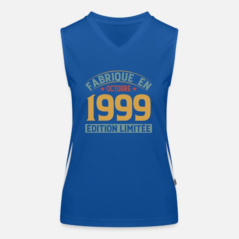 Fabriqué En Octobre 1999 Édition Limitée Débardeur respirant contrasté Femme