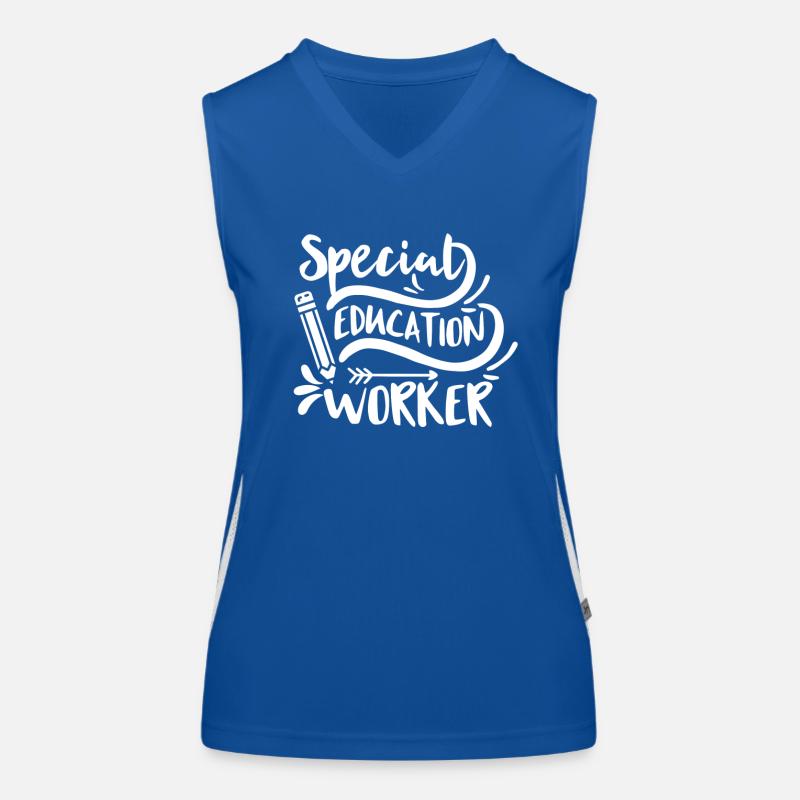 Travailleurs de l’enfance en difficulté Enseignants de l’enfance en difficulté Débardeur respirant contrasté Femme