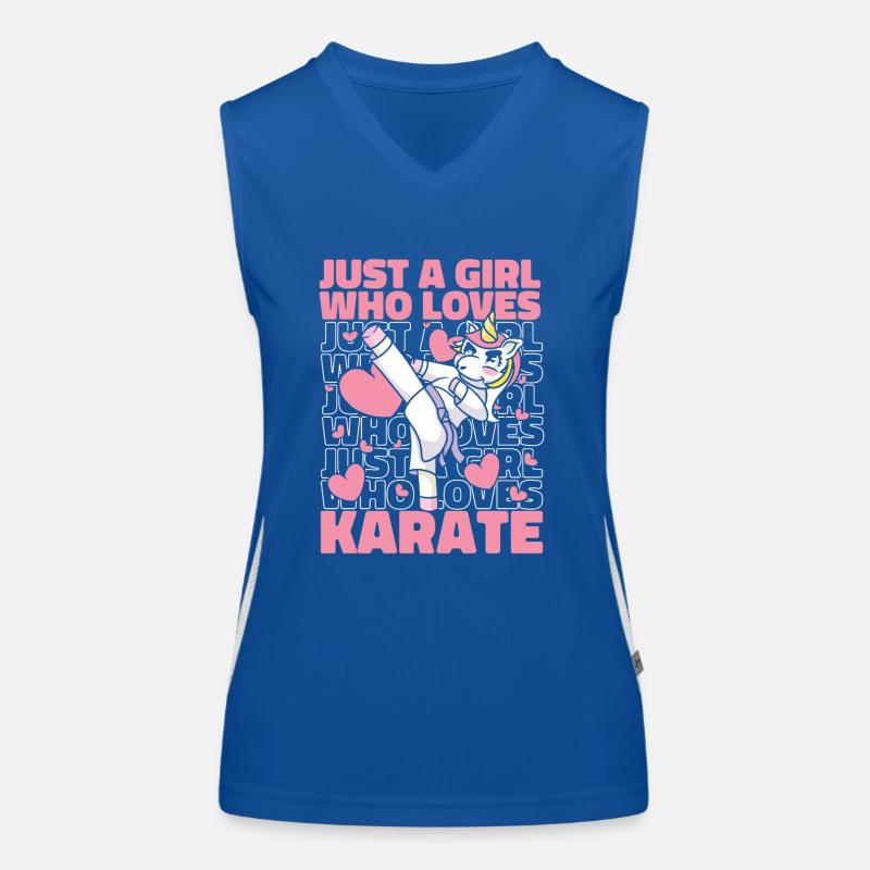 Karate Karate Fighter Martial Arts Women's Functional Contrast Tank Top