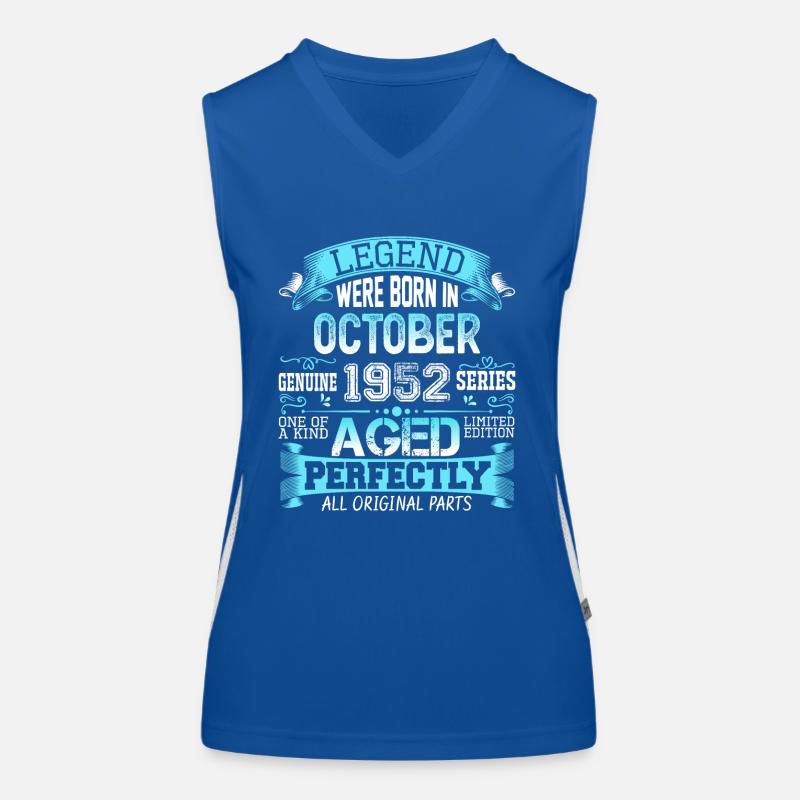 October 1952 - 70th birthday gift. Legend. Women's Functional Contrast Tank Top