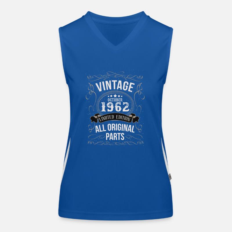 October 1962 - 60th birthday gift. Legend. Women's Functional Contrast Tank Top