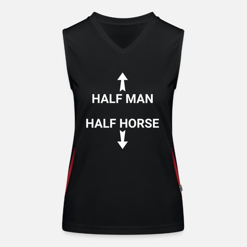 Half Human Half Horse Man Humor Centaur Women's Functional Contrast Tank Top