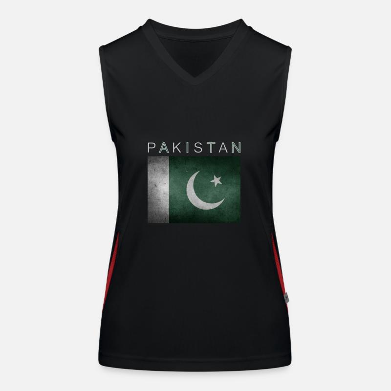 Pakistan Flag Women's Functional Contrast Tank Top