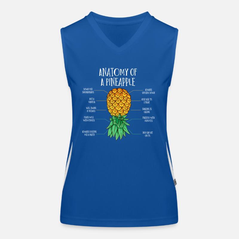 Sur la tête de l’anatomie de l’ananas Débardeur respirant contrasté Femme