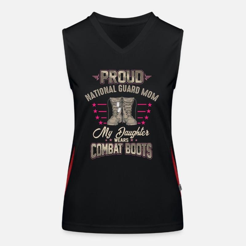 Stolze Nationalgarde Mutter Funktionelles Kontrast-Tank Top für Frauen