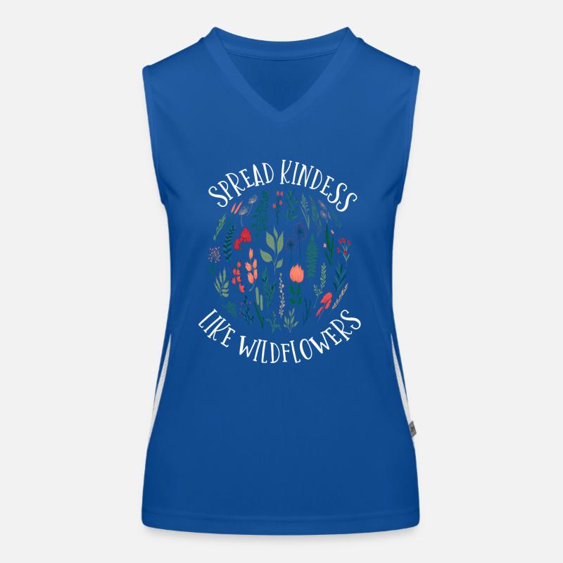 Kindness How To Spread Wildflowers Women's Functional Contrast Tank Top