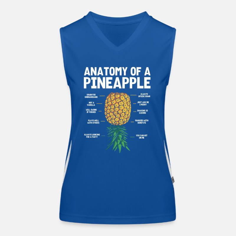 Sur la tête de l’anatomie de l’ananas Débardeur respirant contrasté Femme