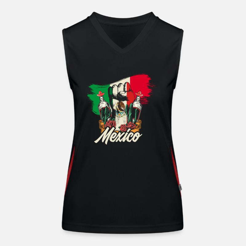 Mexiko Funktionelles Kontrast-Tank Top für Frauen