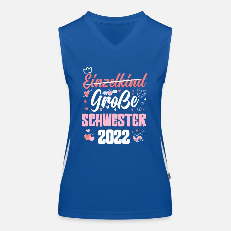 Süßes Ich Werde Große Schwester 2022 Funktionelles Kontrast-Tank Top für Frauen