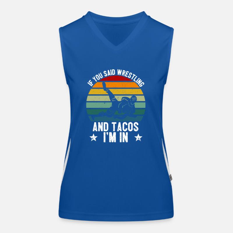 Si vous parlez de lutte et de tacos, je suis dans Débardeur respirant contrasté Femme