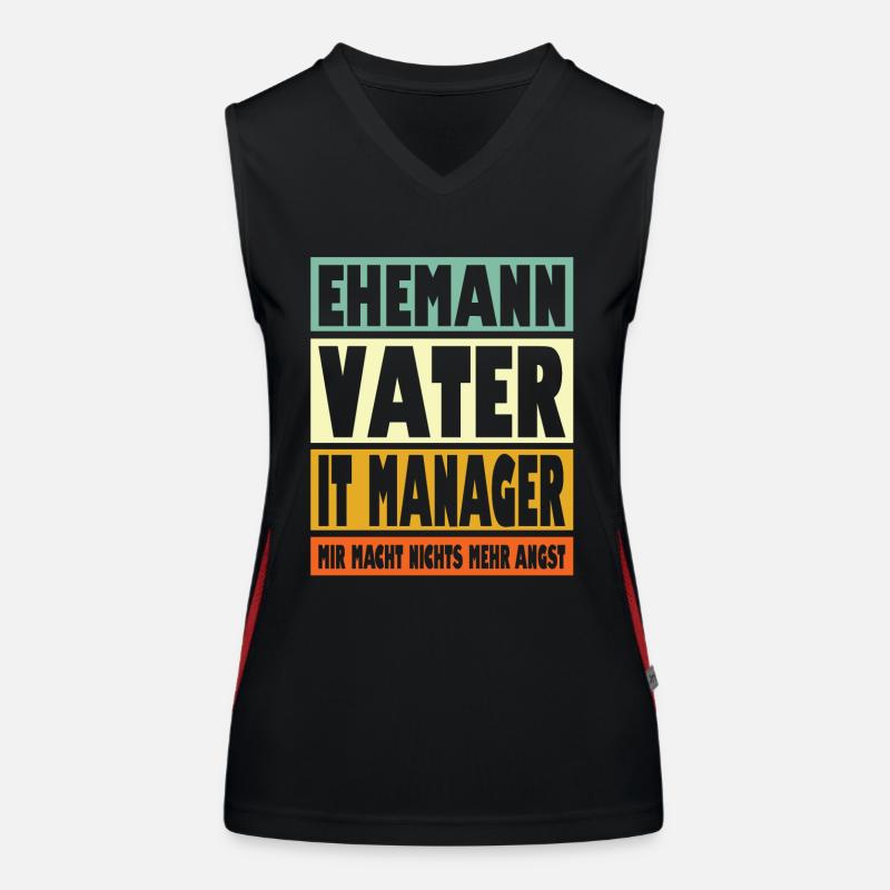 It Manager Vater Ehemann Held Funktionelles Kontrast-Tank Top für Frauen