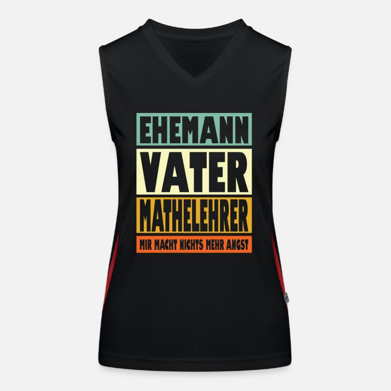 Mathelehrer Vater Ehemann Held Funktionelles Kontrast-Tank Top für Frauen