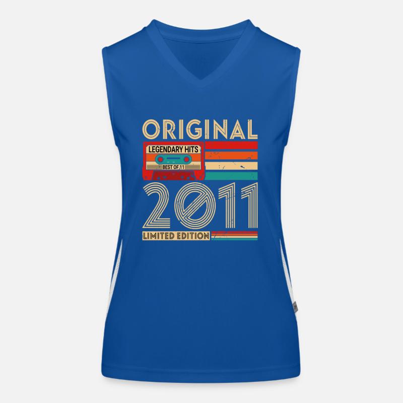 Original Vintage Geburtstag Geschenkidee 2011 Funktionelles Kontrast-Tank Top für Frauen