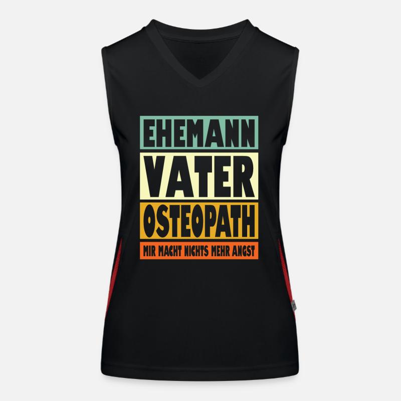 Osteopath Vater Ehemann Held Funktionelles Kontrast-Tank Top für Frauen