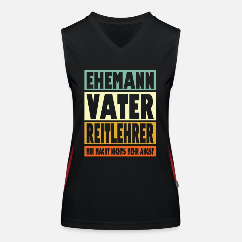 Reitlehrer Vater Ehemann Held Funktionelles Kontrast-Tank Top für Frauen