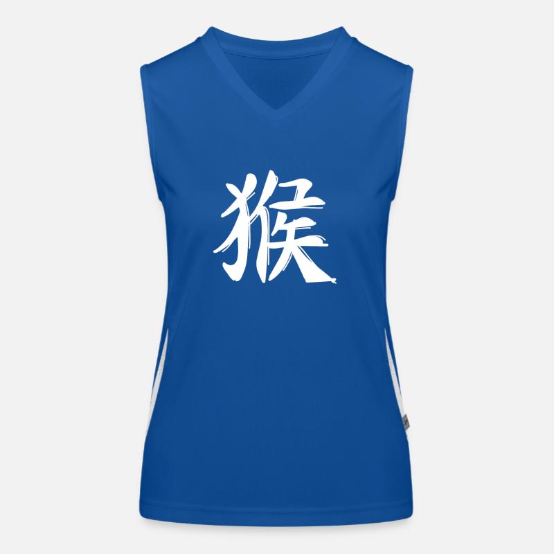 Affe Chinesisches Sternzeichen Funktionelles Kontrast-Tank Top für Frauen