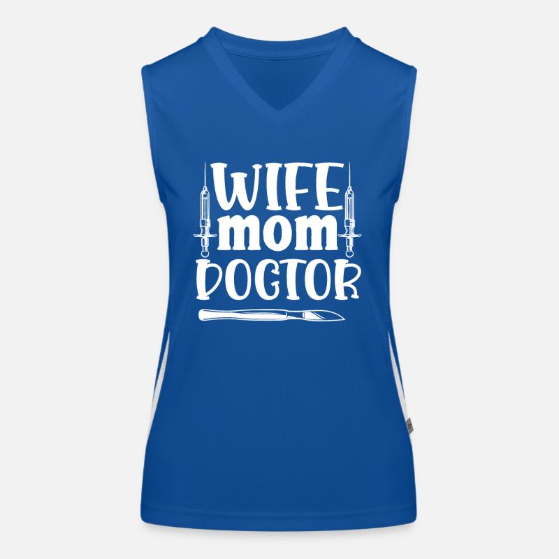 Ehefrau Mutter Doktor Promotion Akademiker Spaß Funktionelles Kontrast-Tank Top für Frauen