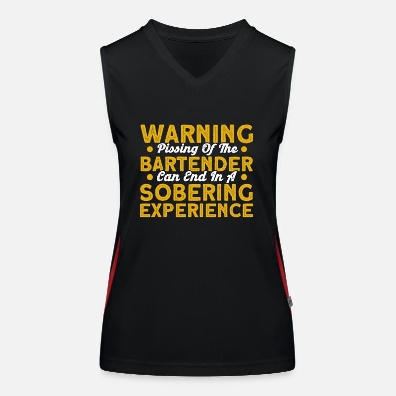 Bartender Gift Mixologist Saying Bar Women's Functional Contrast Tank Top