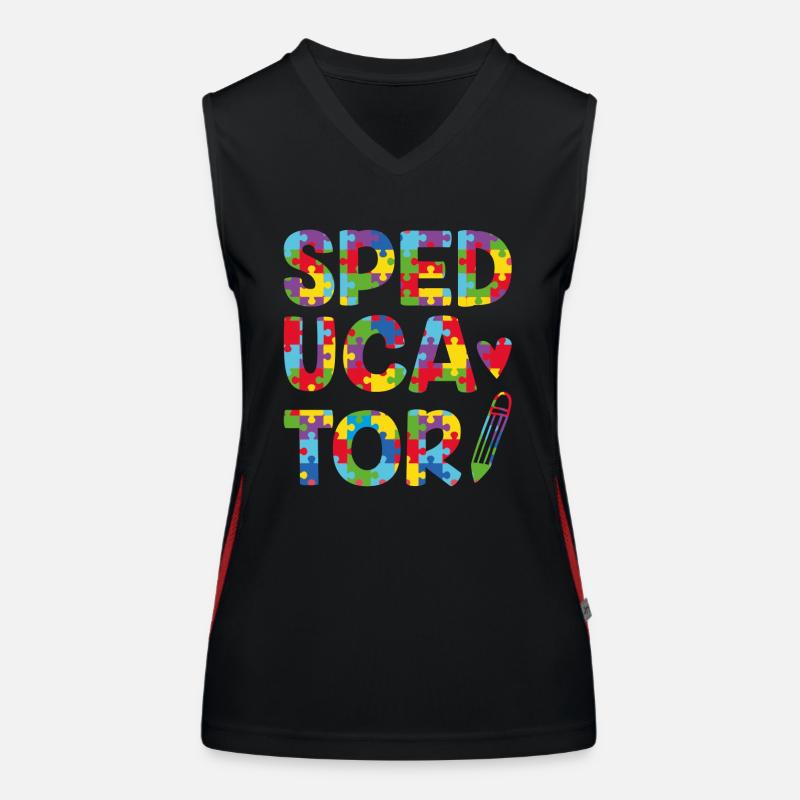 Speducator Sonderpädagoge Lehrer Sonderpädagogik Funktionelles Kontrast-Tank Top für Frauen