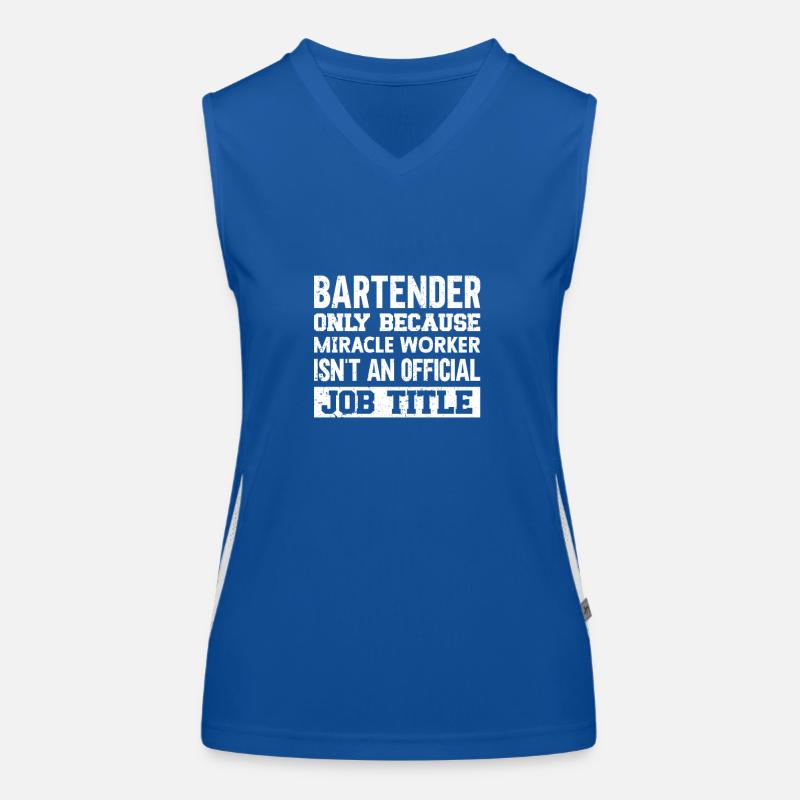 Bartender Gift Mixologist Saying Bar Women's Functional Contrast Tank Top