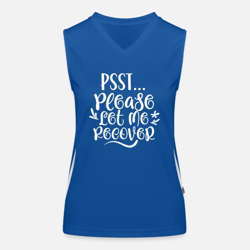psst please let me get well again Women's Functional Contrast Tank Top